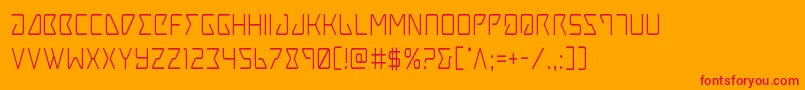 Tracercond Font – Red Fonts on Orange Background