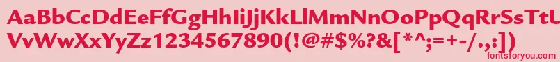 LegacysansstdUltra Font – Red Fonts on Pink Background
