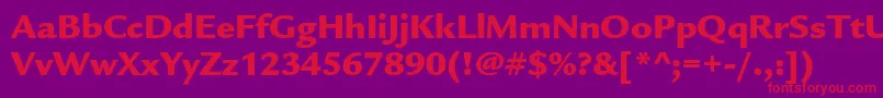 Шрифт LegacysansstdUltra – красные шрифты на фиолетовом фоне