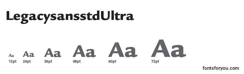 Размеры шрифта LegacysansstdUltra