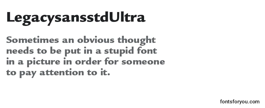 Review of the LegacysansstdUltra Font