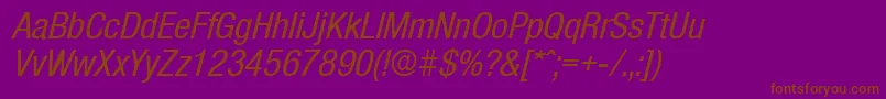 OlnovaMediumcondita Font – Brown Fonts on Purple Background