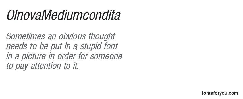 Review of the OlnovaMediumcondita Font