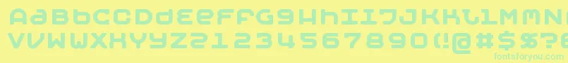 MobyBold Font – Green Fonts on Yellow Background