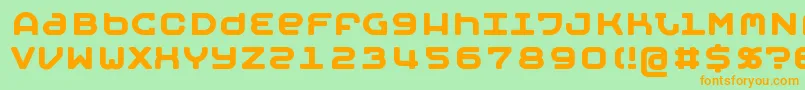 MobyBold Font – Orange Fonts on Green Background