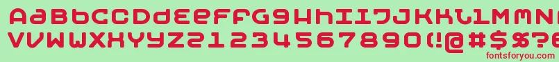 MobyBold-fontti – punaiset fontit vihreällä taustalla