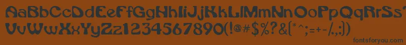 Vroomssk Font – Black Fonts on Brown Background