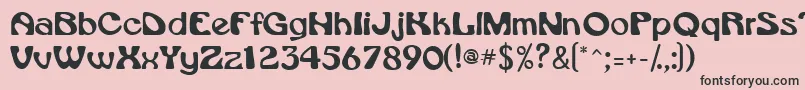 Vroomssk Font – Black Fonts on Pink Background