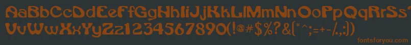 Vroomssk Font – Brown Fonts on Black Background