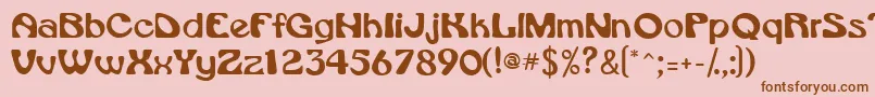 Vroomssk Font – Brown Fonts on Pink Background