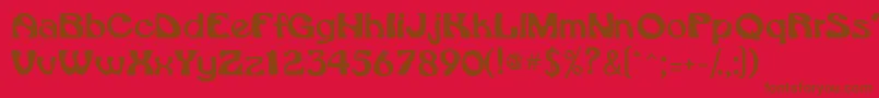 Vroomssk Font – Brown Fonts on Red Background