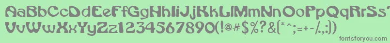 Vroomssk Font – Gray Fonts on Green Background