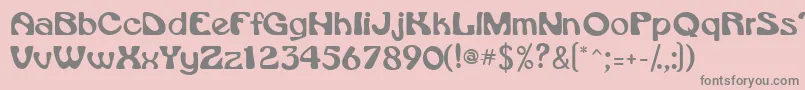 Vroomssk Font – Gray Fonts on Pink Background