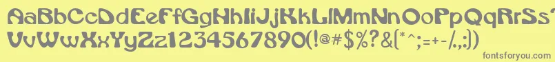 Vroomssk Font – Gray Fonts on Yellow Background
