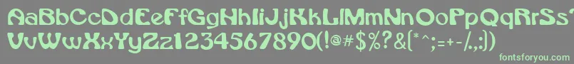 Vroomssk Font – Green Fonts on Gray Background