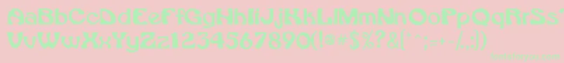 Vroomssk Font – Green Fonts on Pink Background