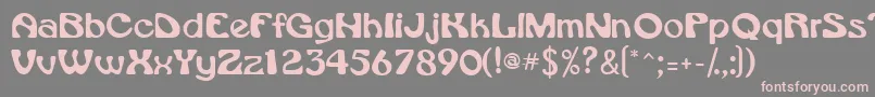 Vroomssk Font – Pink Fonts on Gray Background
