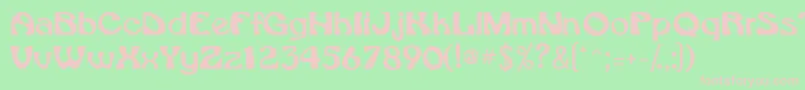 Vroomssk Font – Pink Fonts on Green Background