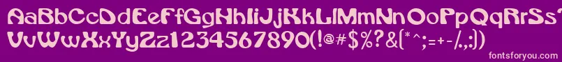 Vroomssk Font – Pink Fonts on Purple Background