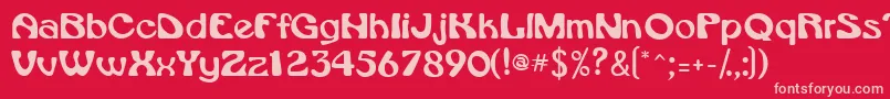 Vroomssk Font – Pink Fonts on Red Background