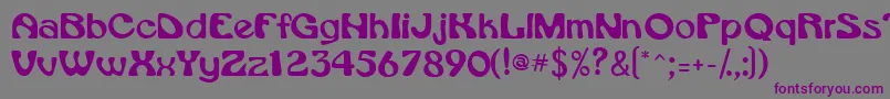 Vroomssk Font – Purple Fonts on Gray Background