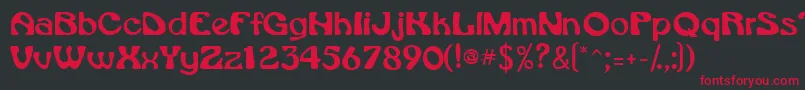 Vroomssk Font – Red Fonts on Black Background