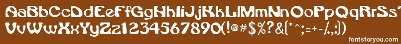 Vroomssk Font – White Fonts on Brown Background