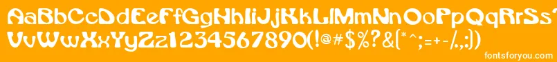 フォントVroomssk – オレンジの背景に白い文字