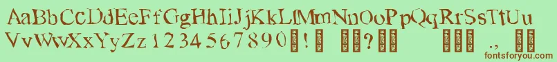 Lisätietoja TearsonfreshfruitRegular-fontista TearsonfreshfruitRegular-fontti – ruskeat fontit vihreällä taustalla