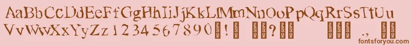Police TearsonfreshfruitRegular – polices brunes sur fond rose