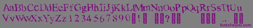 Police TearsonfreshfruitRegular – polices violettes sur fond gris