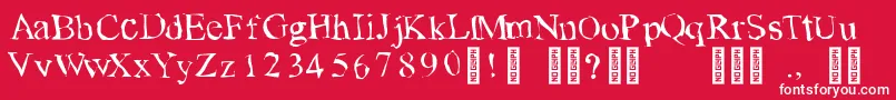 TearsonfreshfruitRegular Font – White Fonts on Red Background