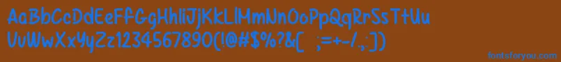 KazincbarcikaTtf Font – Blue Fonts on Brown Background