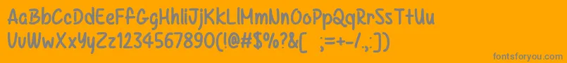 KazincbarcikaTtf Font – Gray Fonts on Orange Background