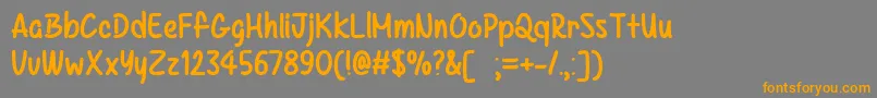 KazincbarcikaTtf Font – Orange Fonts on Gray Background