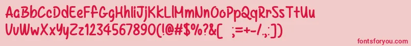 KazincbarcikaTtf Font – Red Fonts on Pink Background