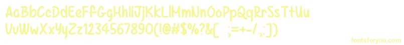 fuente KazincbarcikaTtf – Fuentes Amarillas Sobre Fondo Blanco