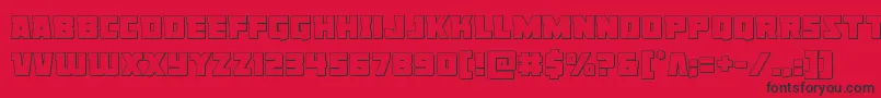 Libertylegionout Font – Black Fonts on Red Background