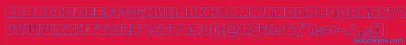 Libertylegionout Font – Blue Fonts on Red Background