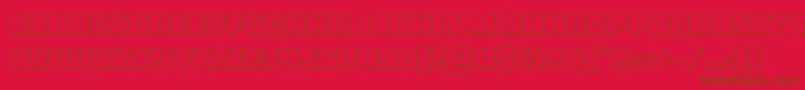 Libertylegionout Font – Brown Fonts on Red Background