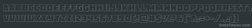 Libertylegionout Font – Gray Fonts on Black Background