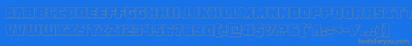 More about Libertylegionout Font Libertylegionout Font – Gray Fonts on Blue Background