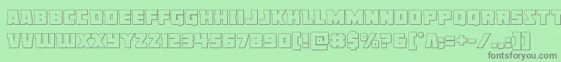 Libertylegionout Font – Gray Fonts on Green Background