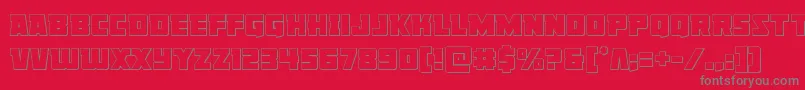 Libertylegionout Font – Gray Fonts on Red Background