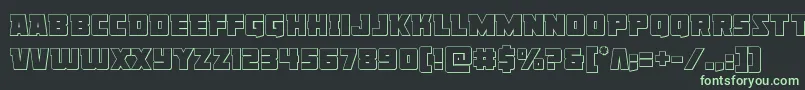 Libertylegionout Font – Green Fonts on Black Background