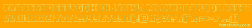 fuente Libertylegionout – Fuentes Verdes Sobre Fondo Naranja
