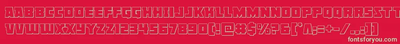 Libertylegionout Font – Green Fonts on Red Background