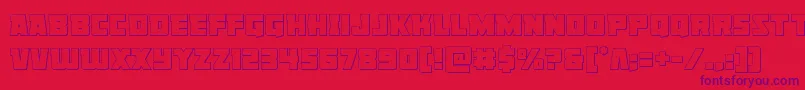 Libertylegionout Font – Purple Fonts on Red Background