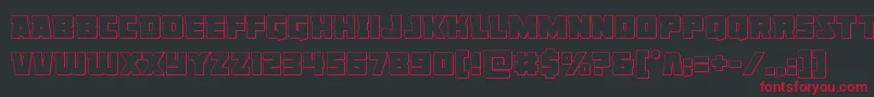 Libertylegionout Font – Red Fonts on Black Background