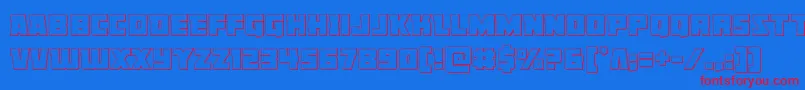 Libertylegionout Font – Red Fonts on Blue Background